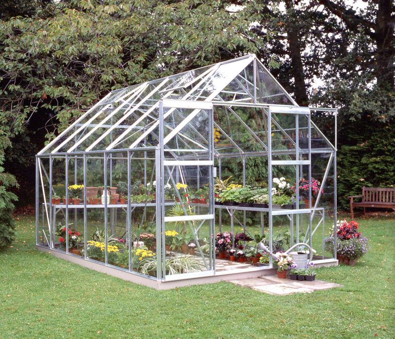 Halls Tuinkas - Zilver - 384x257x258 cm - Tuindersglas