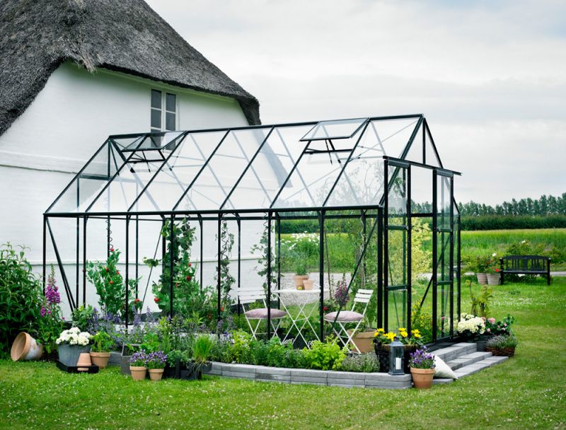Halls Tuinkas - Groen - 446x257x258 cm - Tuindersglas